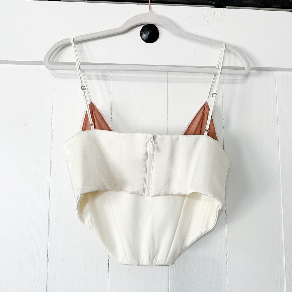 House of CB Emilee Lace Corset Ivory Satin Size Large - Picture 7 of 12